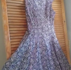 Playful floral lace over light purple